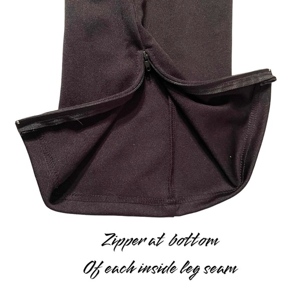 Cheer Gym Yoga Black Zipper Hem Pants - Picture 3 of 9